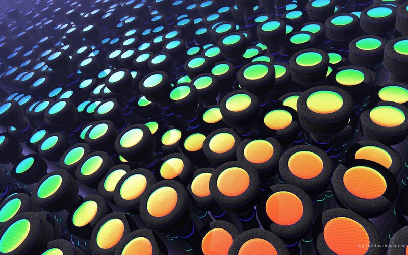 Colorful Cylindrical Objects — Green