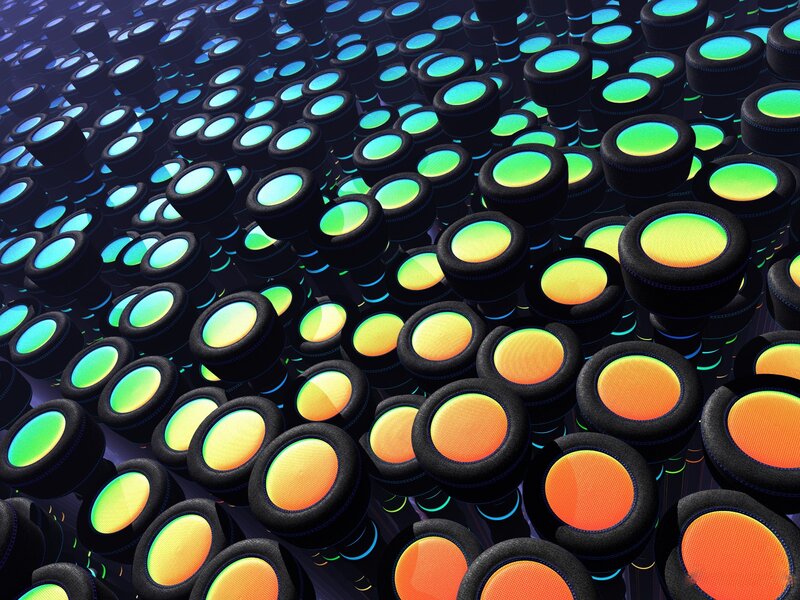 Colorful Cylindrical Objects