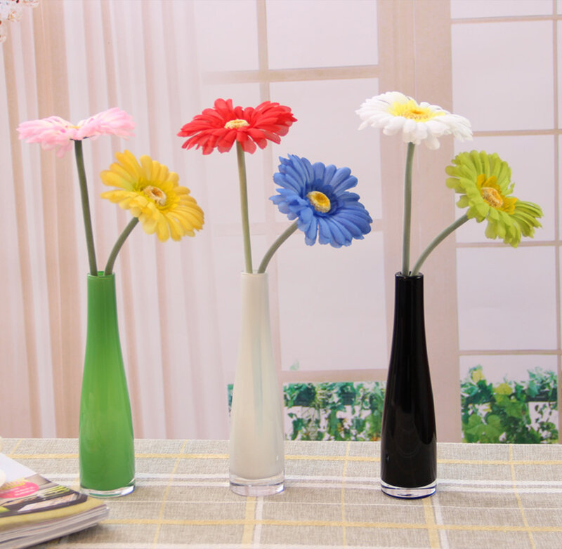 Colorful Daisies in Vases