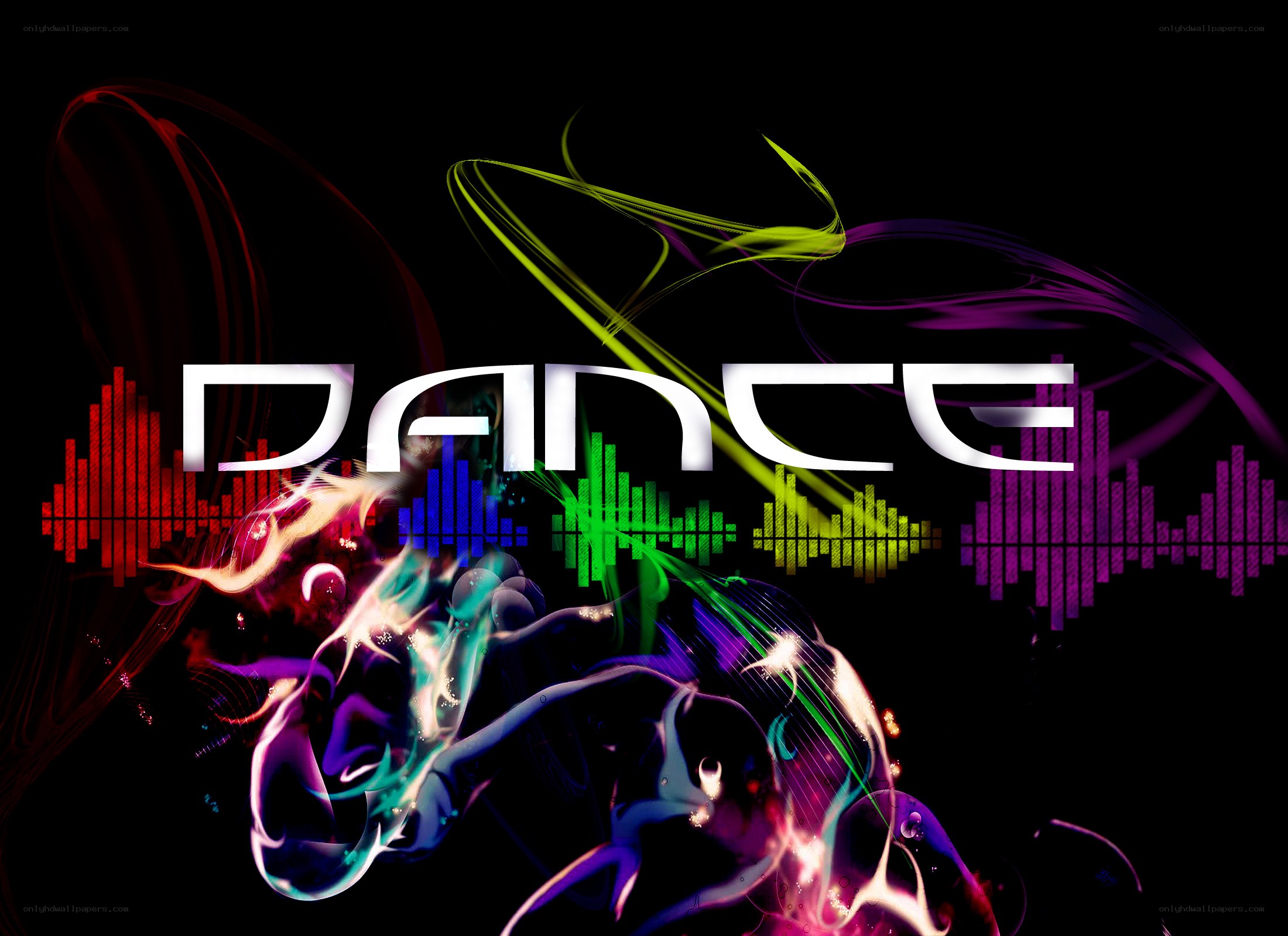 Colorful dance music background