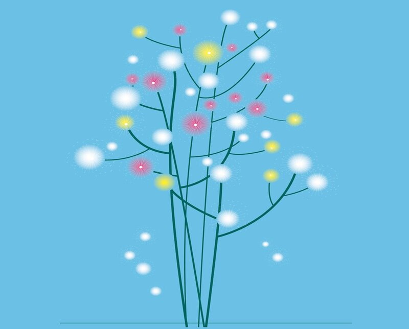 Colorful dandelion illustration