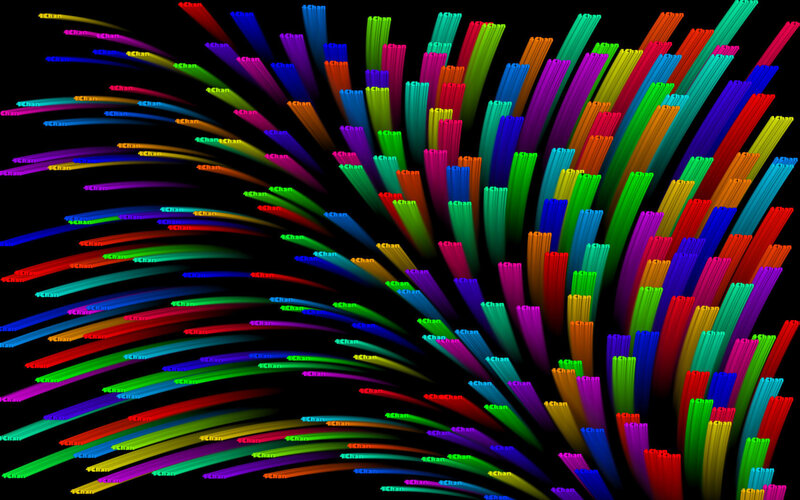 Colorful data flow visualization