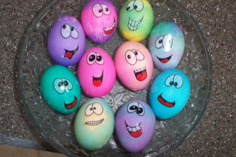 Colorful Decorated Eggs — Purple