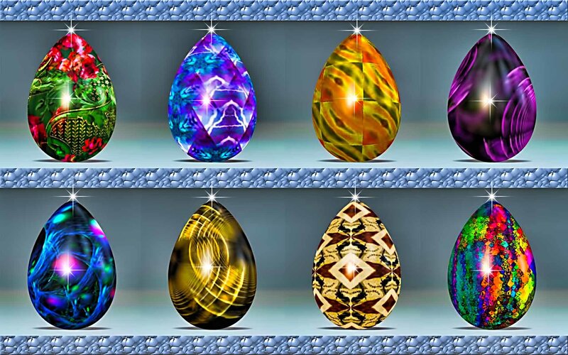 Colorful Decorative Eggs — Blue