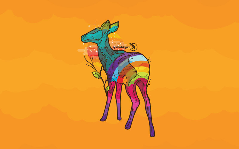 colorful deer illustration