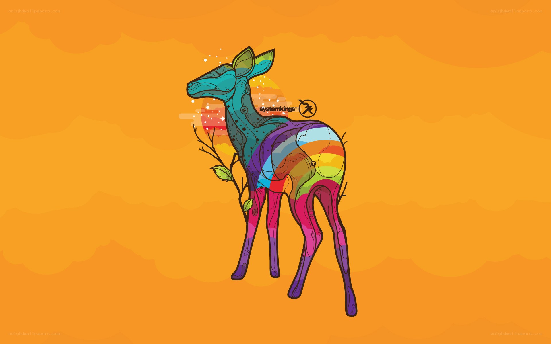 colorful deer illustration