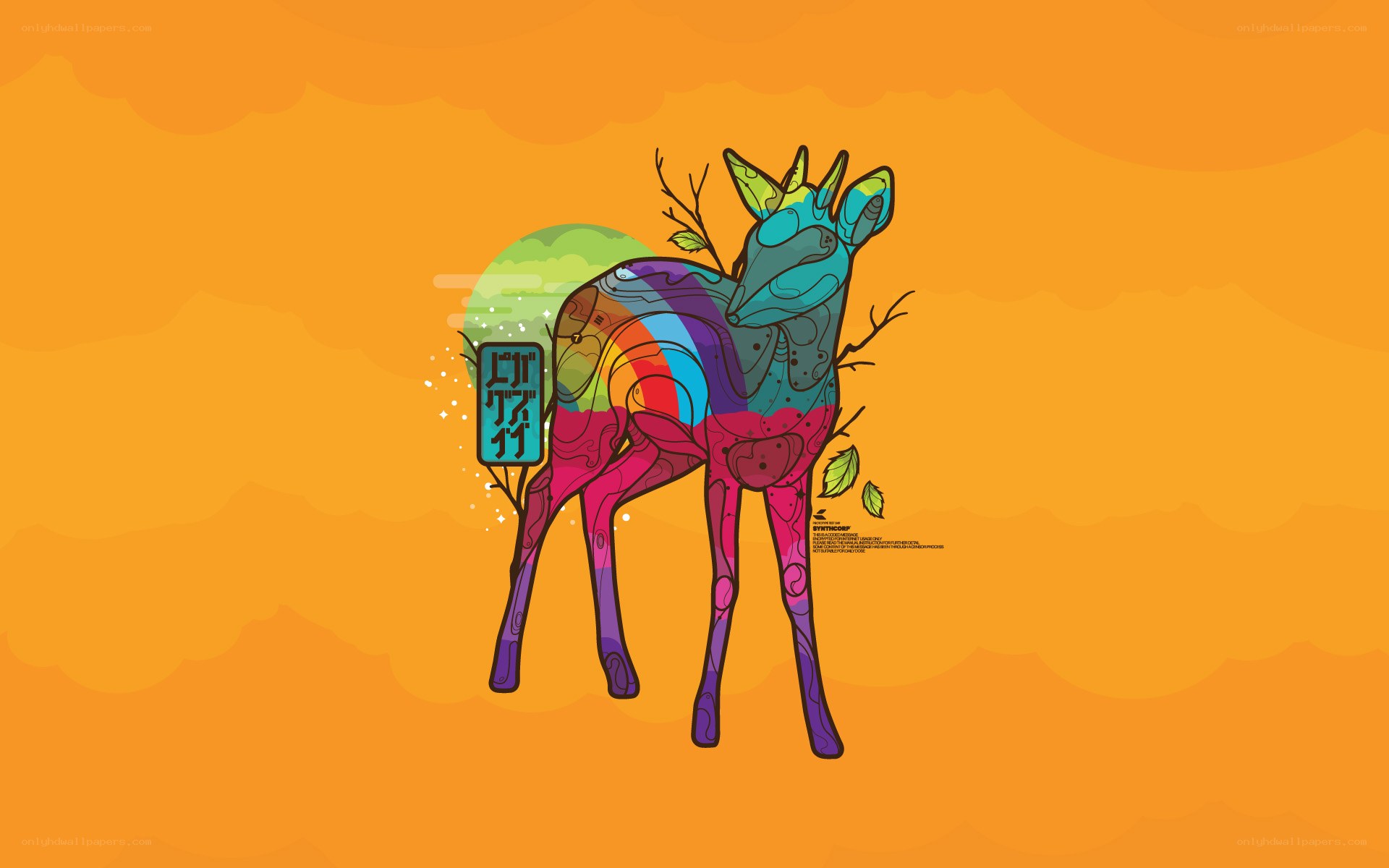 colorful deer illustration