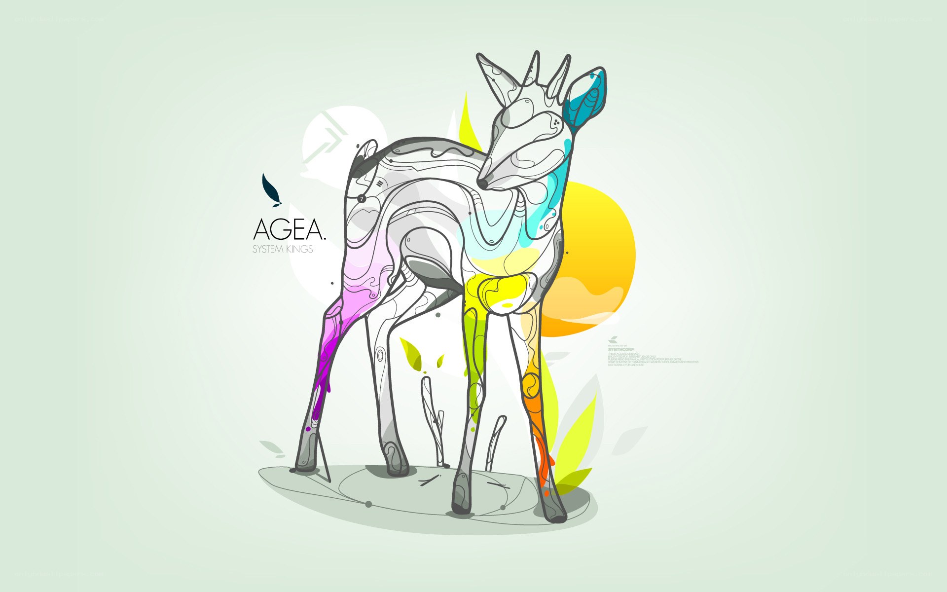 Colorful deer illustration