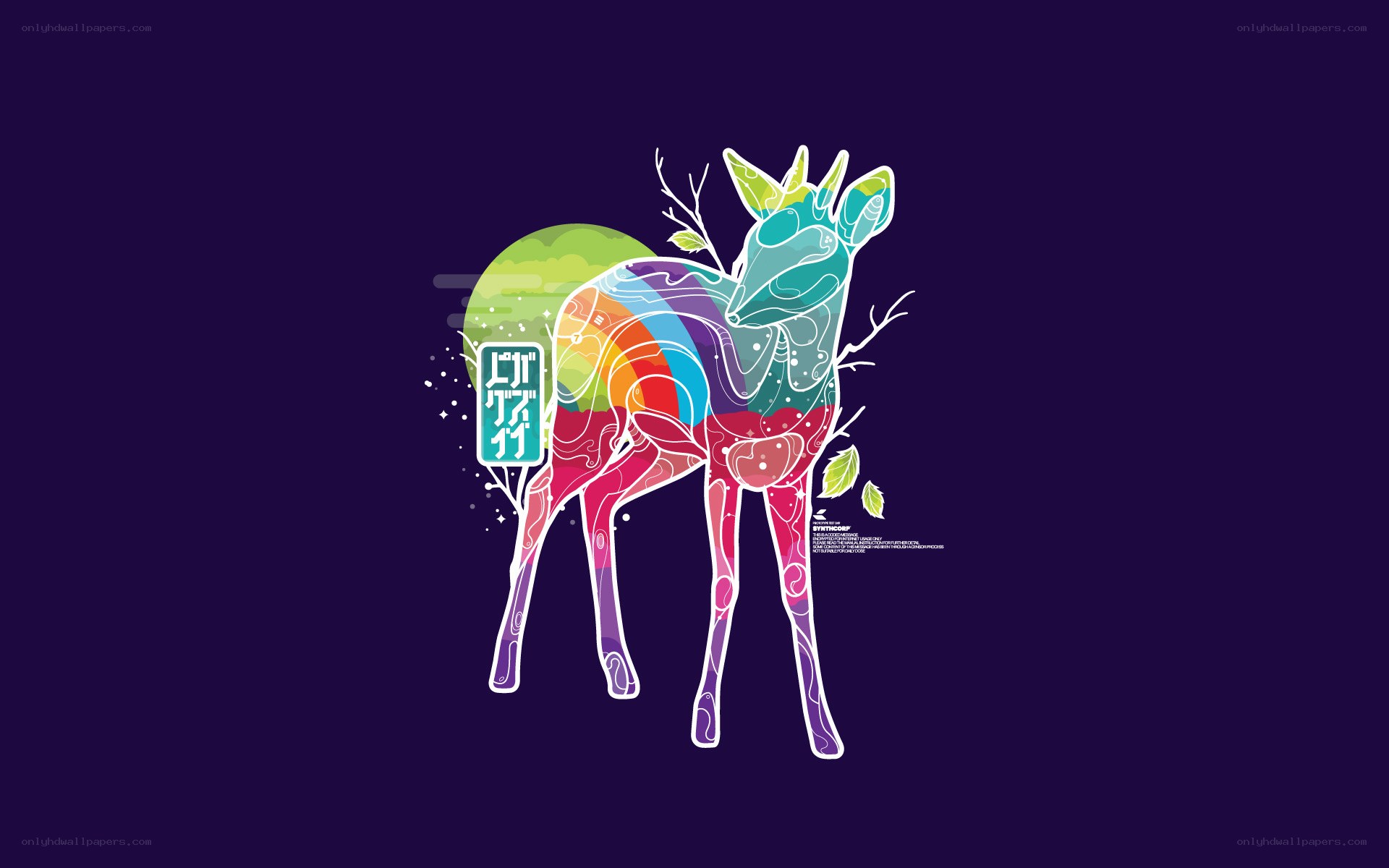 colorful deer illustration