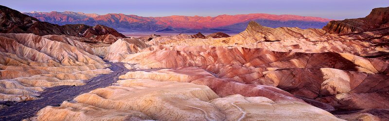 Colorful desert landscape at sunrise