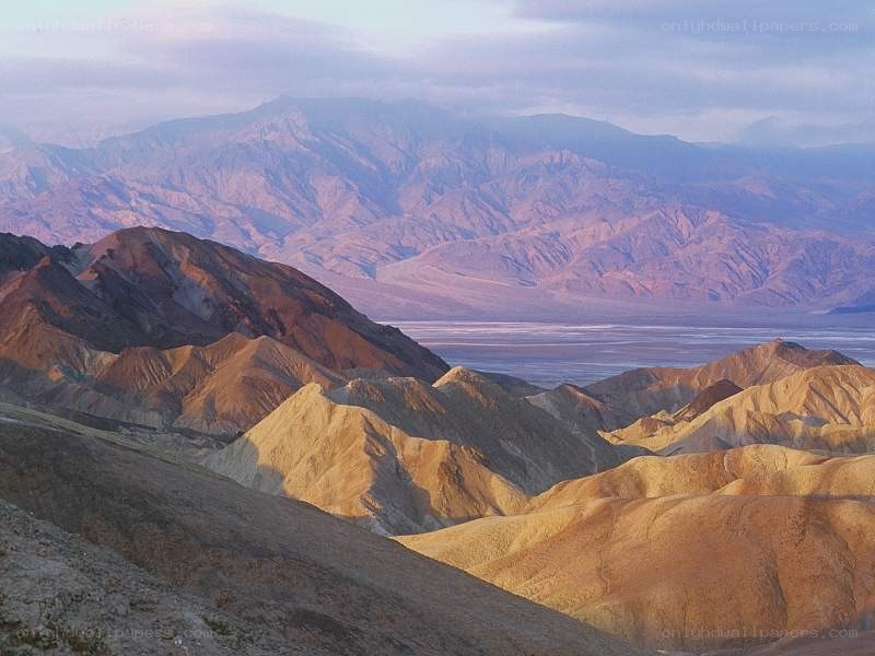 colorful desert mountains at sunset
