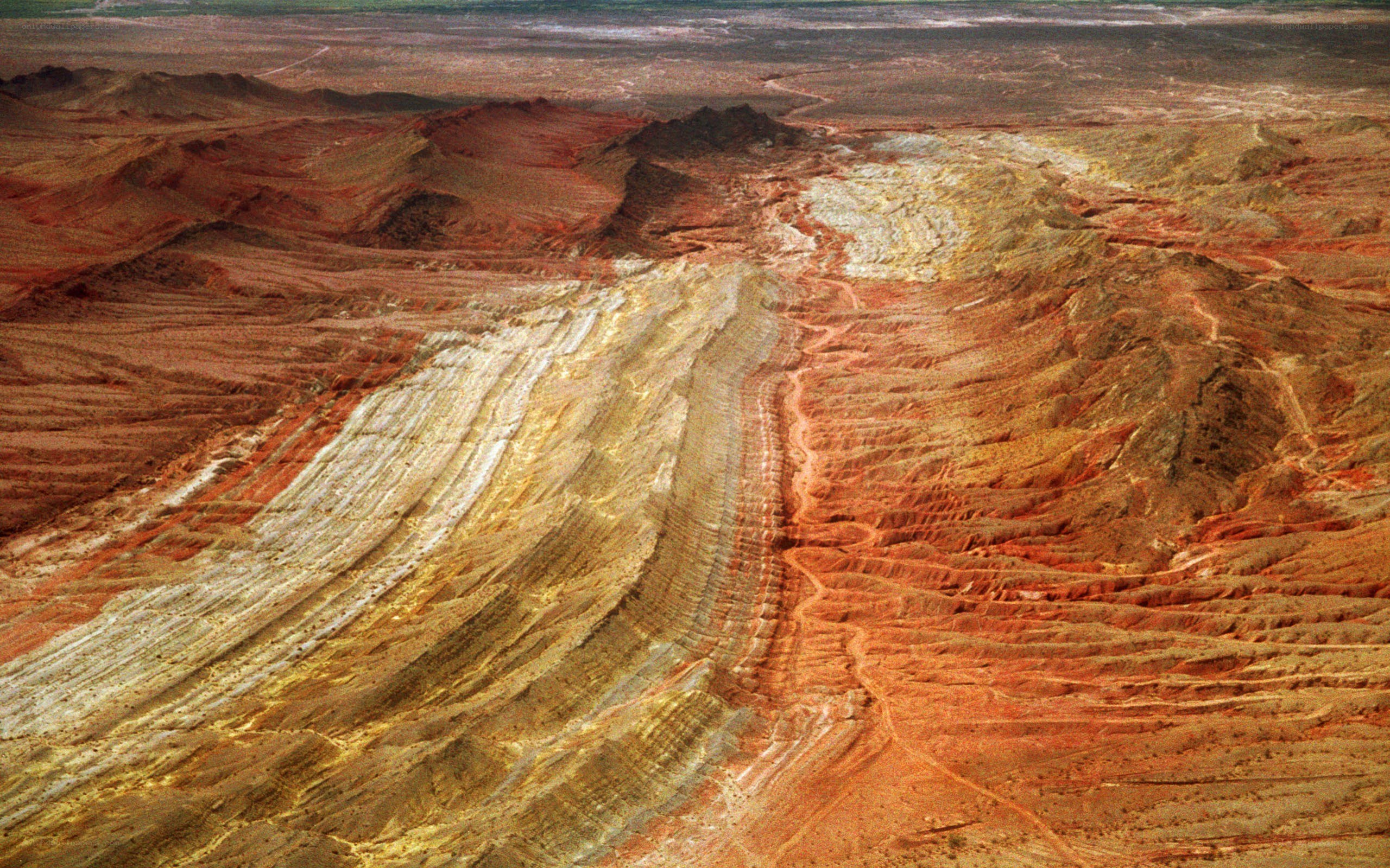 Colorful desert rock formations