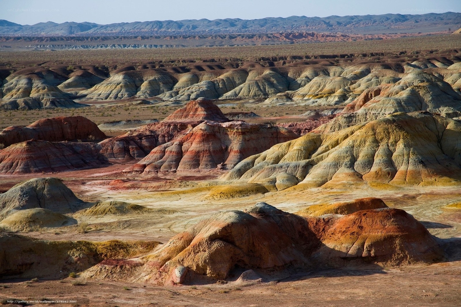 Colorful desert rock formations