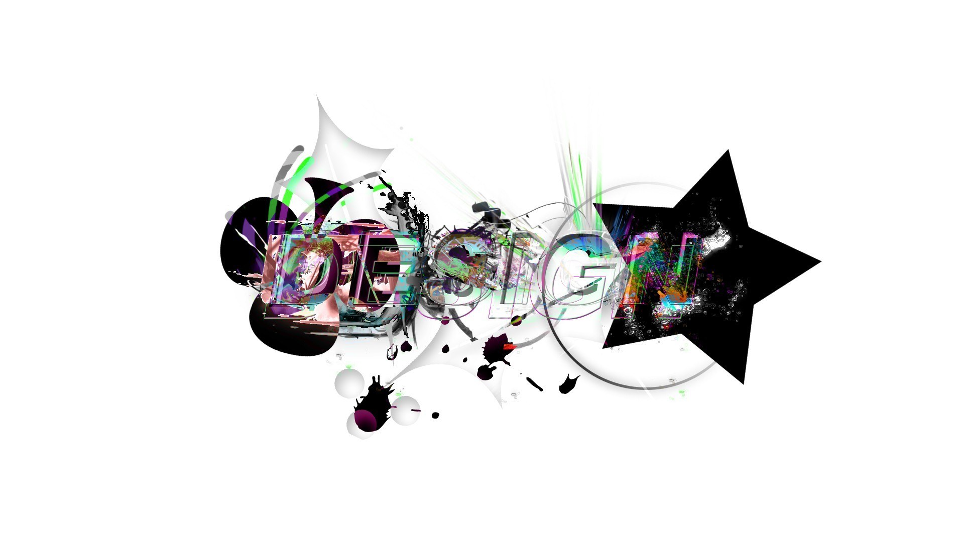 colorful design text art
