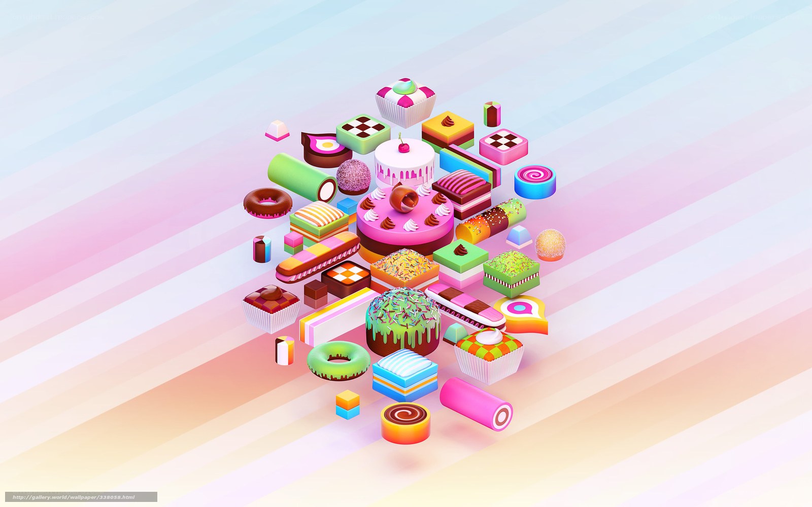 Colorful dessert collection