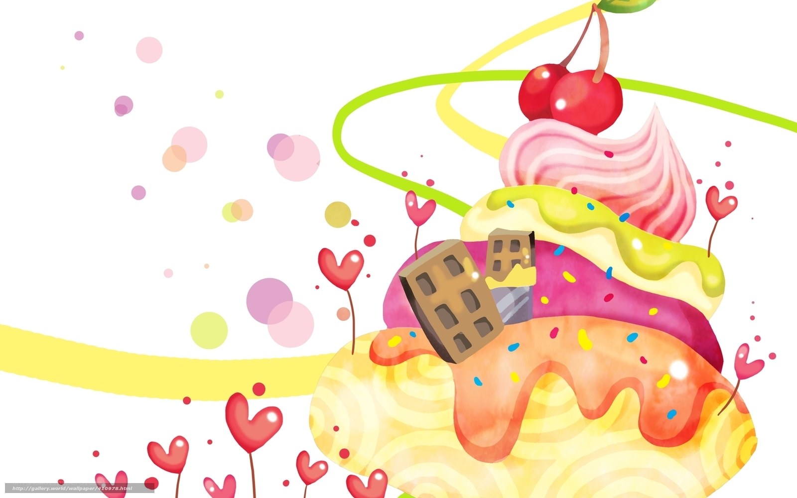 Colorful dessert illustration