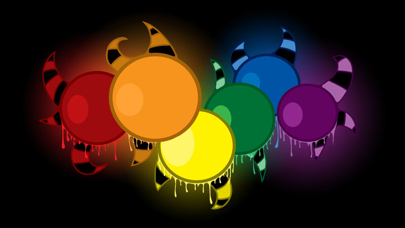 colorful devil characters