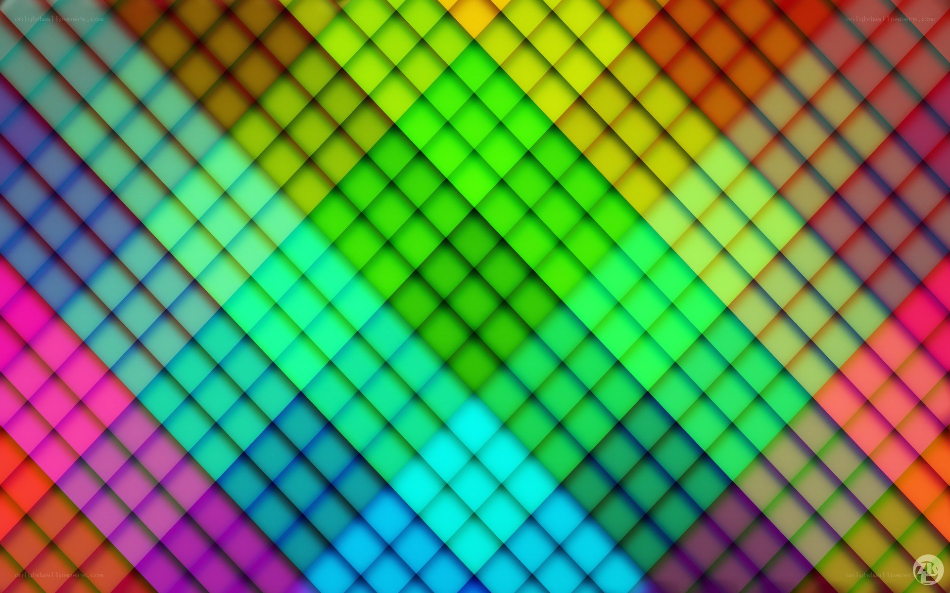 colorful diagonal grid pattern