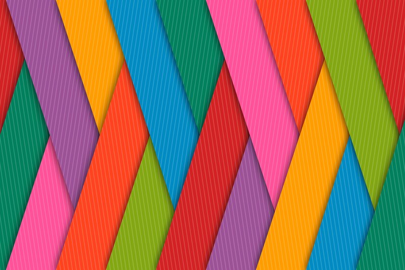 Colorful Diagonal Stripes — Red, Vibrant, Abstract