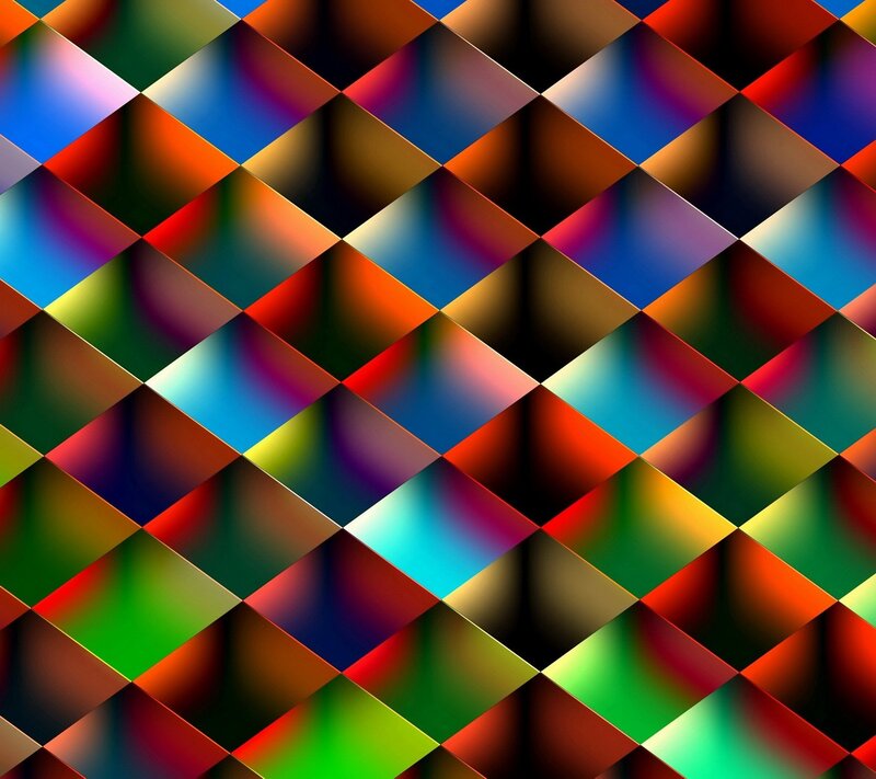 Colorful Diamond Pattern — Blue, Vibrant, Abstract, Diamonds