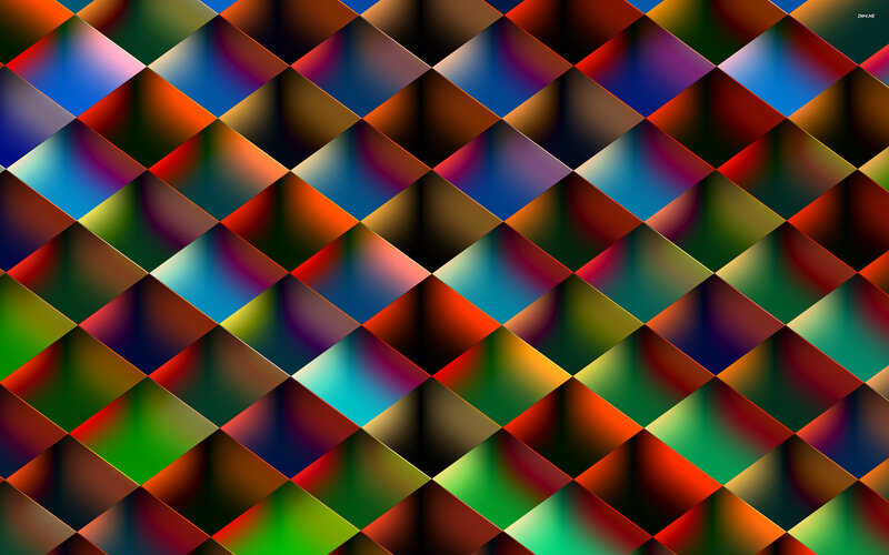 Colorful Diamond Pattern — Blue, Vibrant