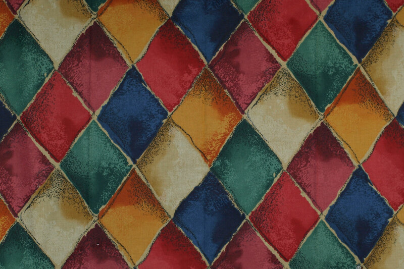 colorful diamond pattern fabric