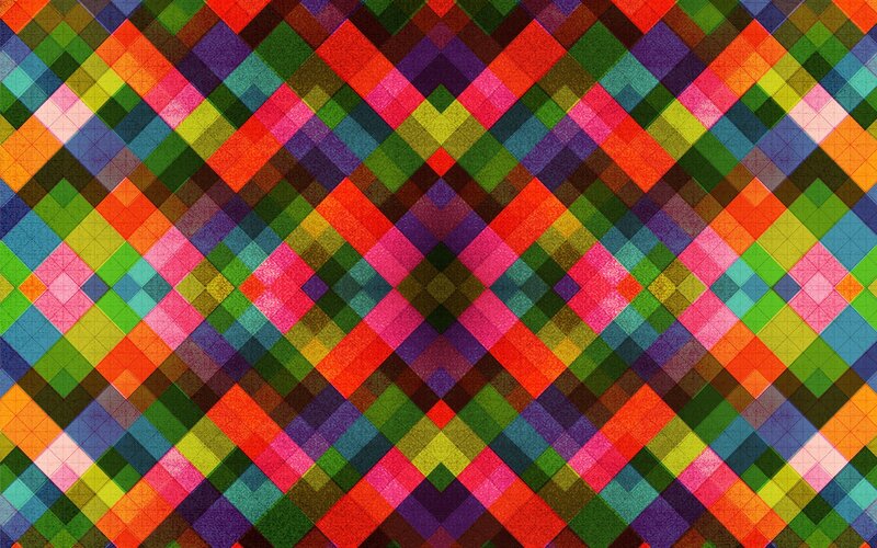 Colorful Diamond Pattern — Red, Vibrant, Abstract