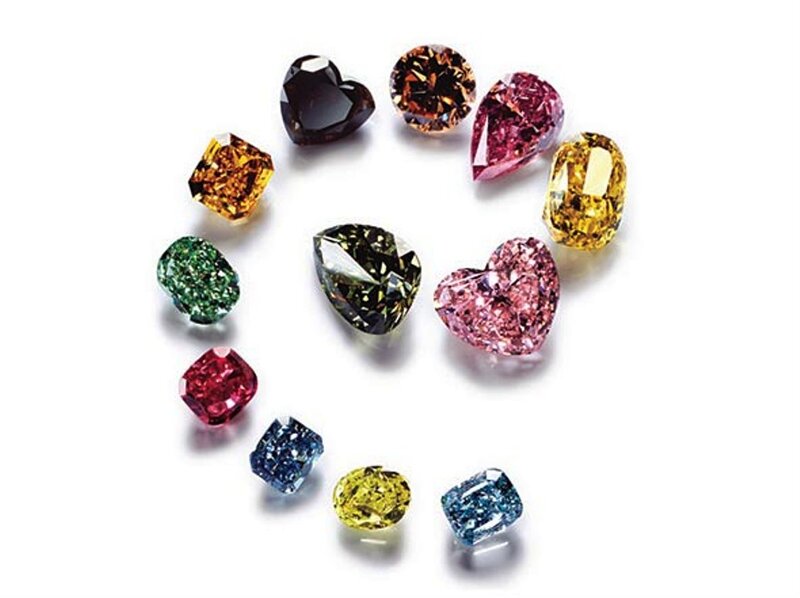 Colorful Diamonds Arranged in Circle