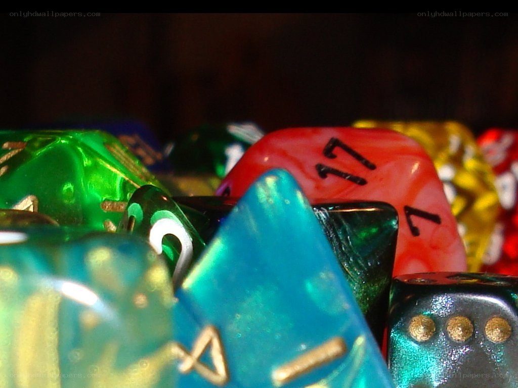 Colorful dice collection