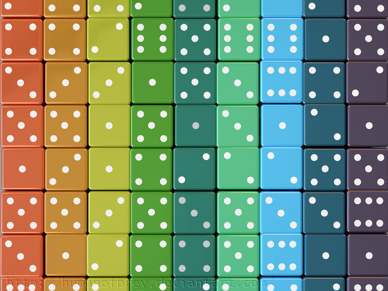 Colorful dice grid pattern