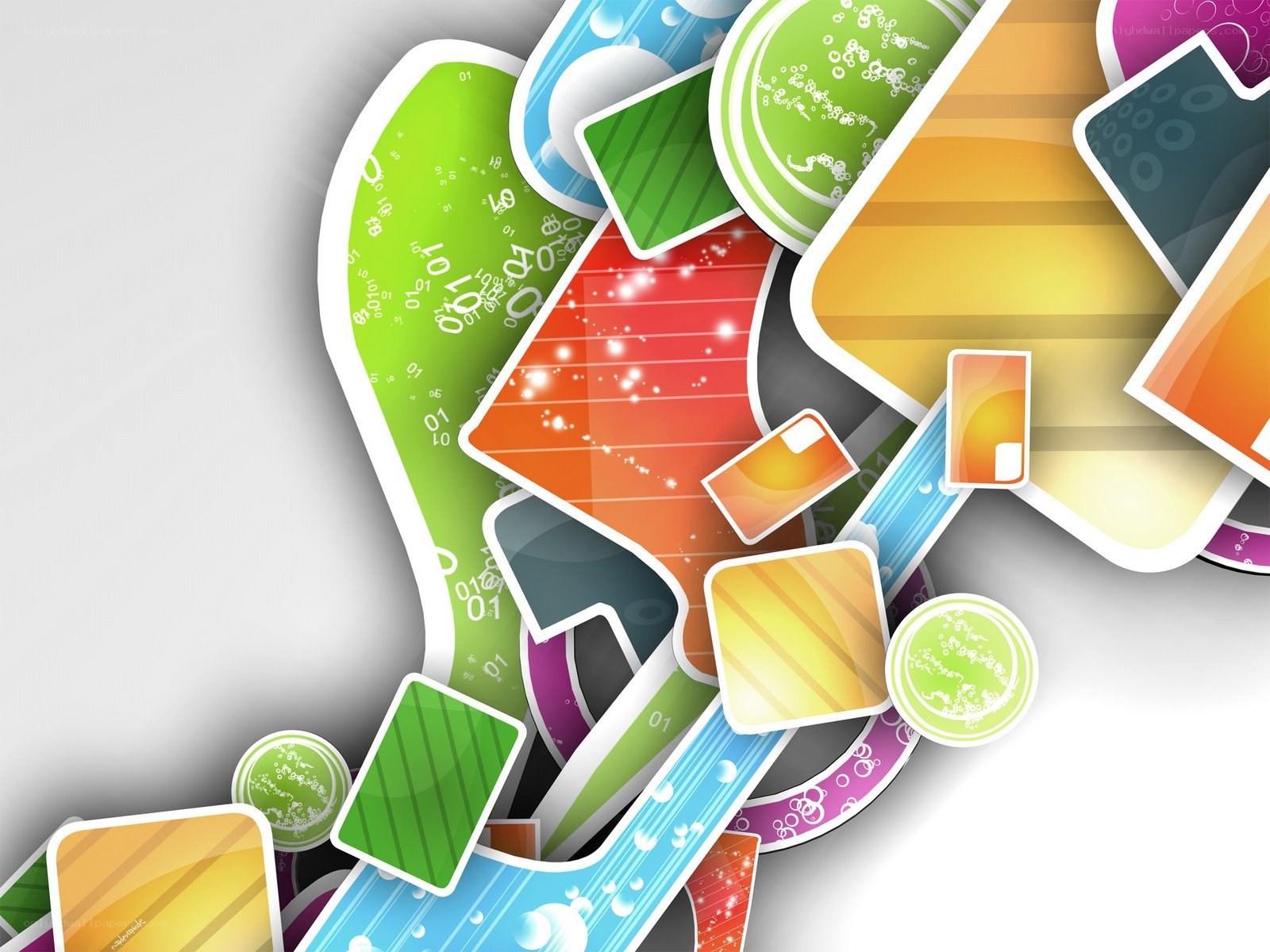 Colorful digital abstract design