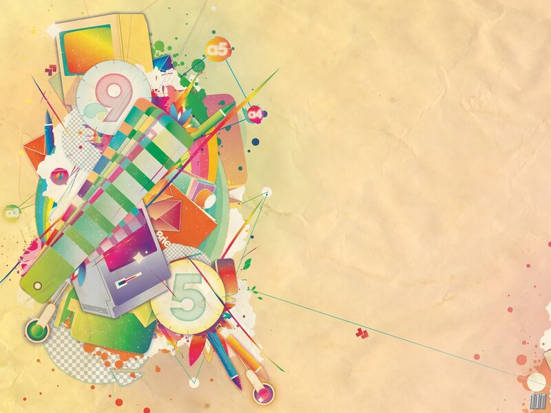 colorful digital art collage