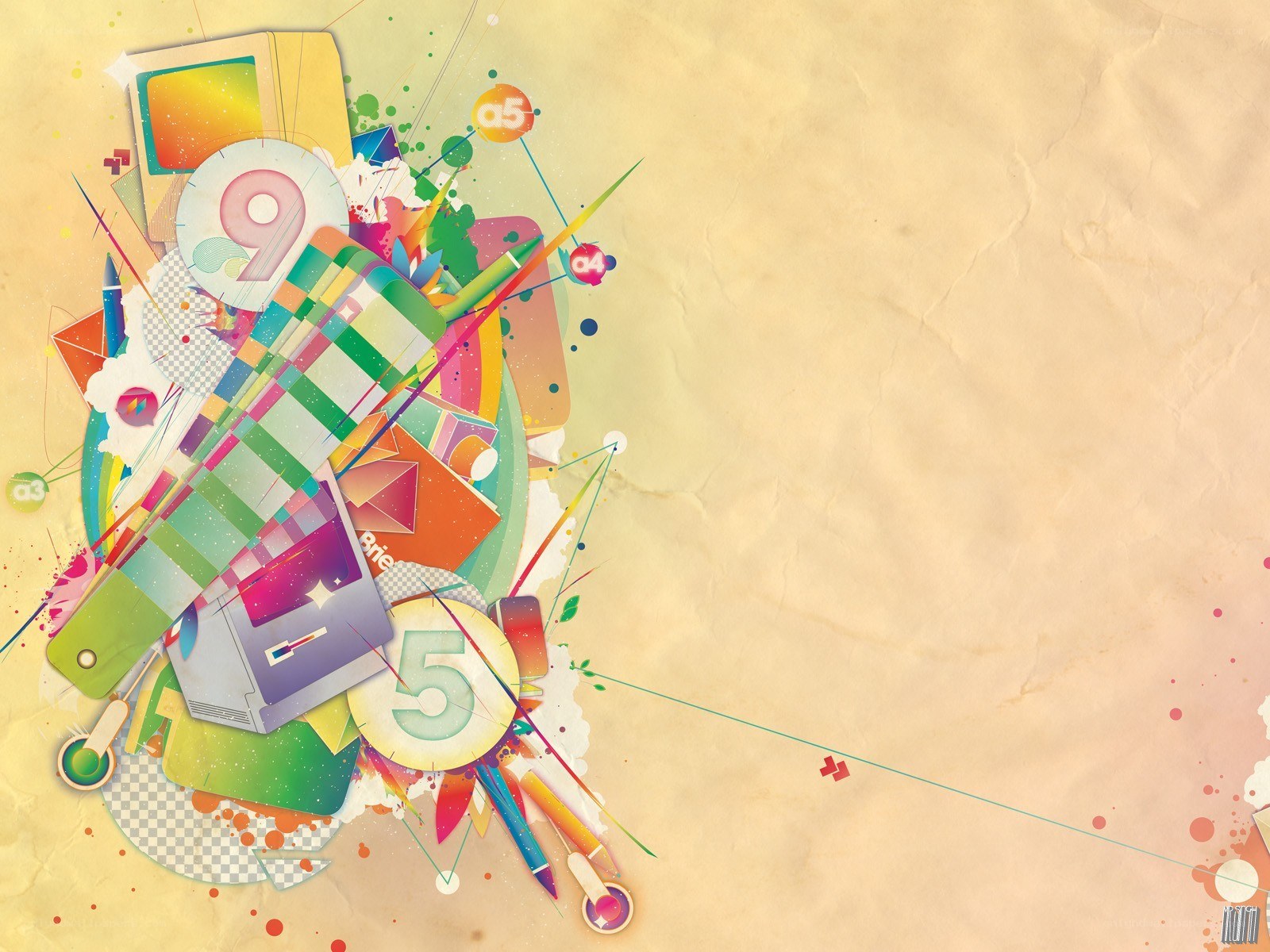 colorful digital art collage