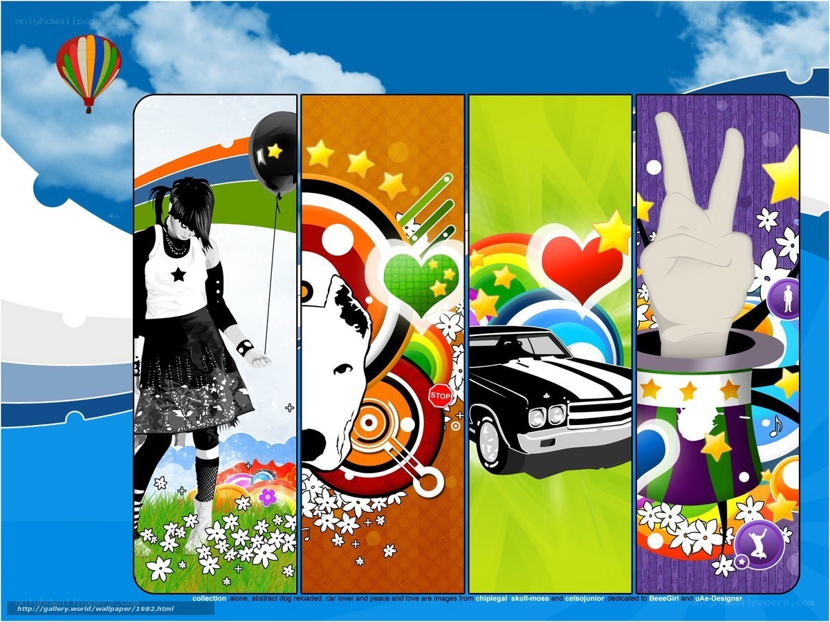 colorful digital art collage