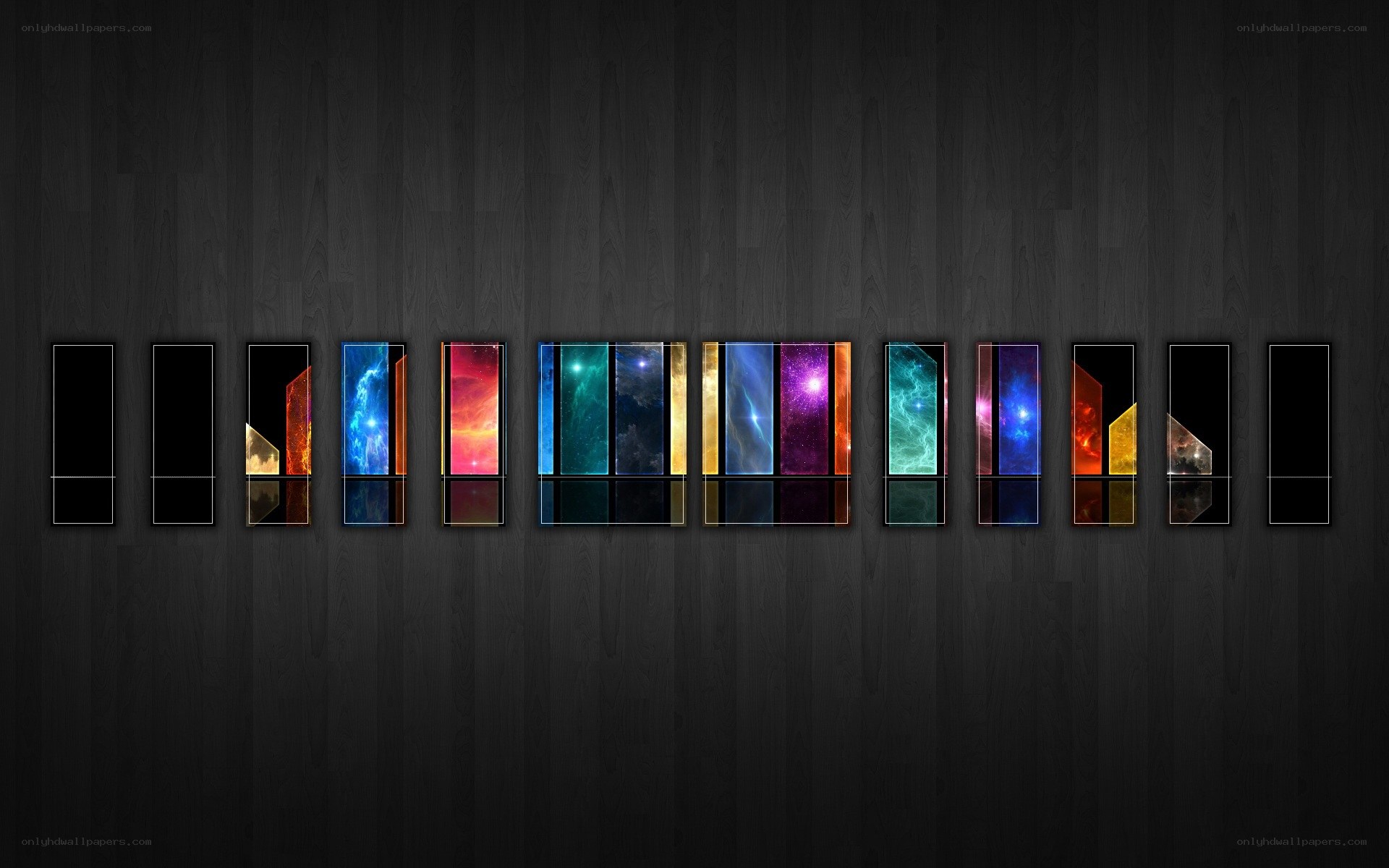Colorful digital art panels