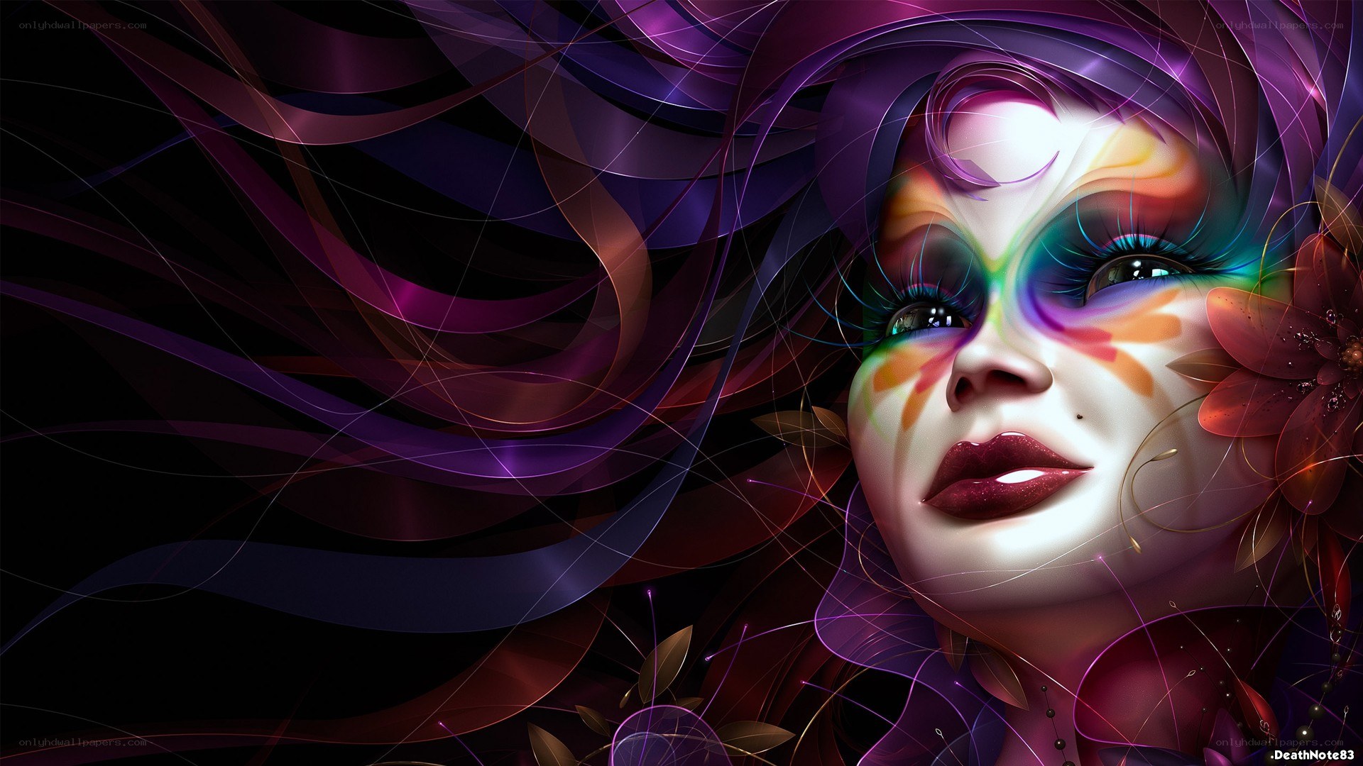 colorful digital art portrait
