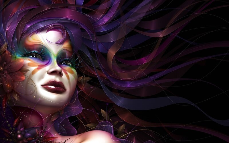 colorful digital art portrait