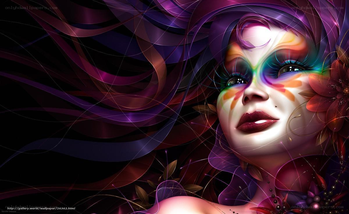 colorful digital art portrait