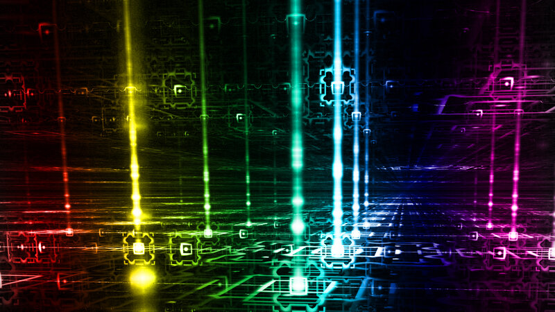 colorful digital circuit background