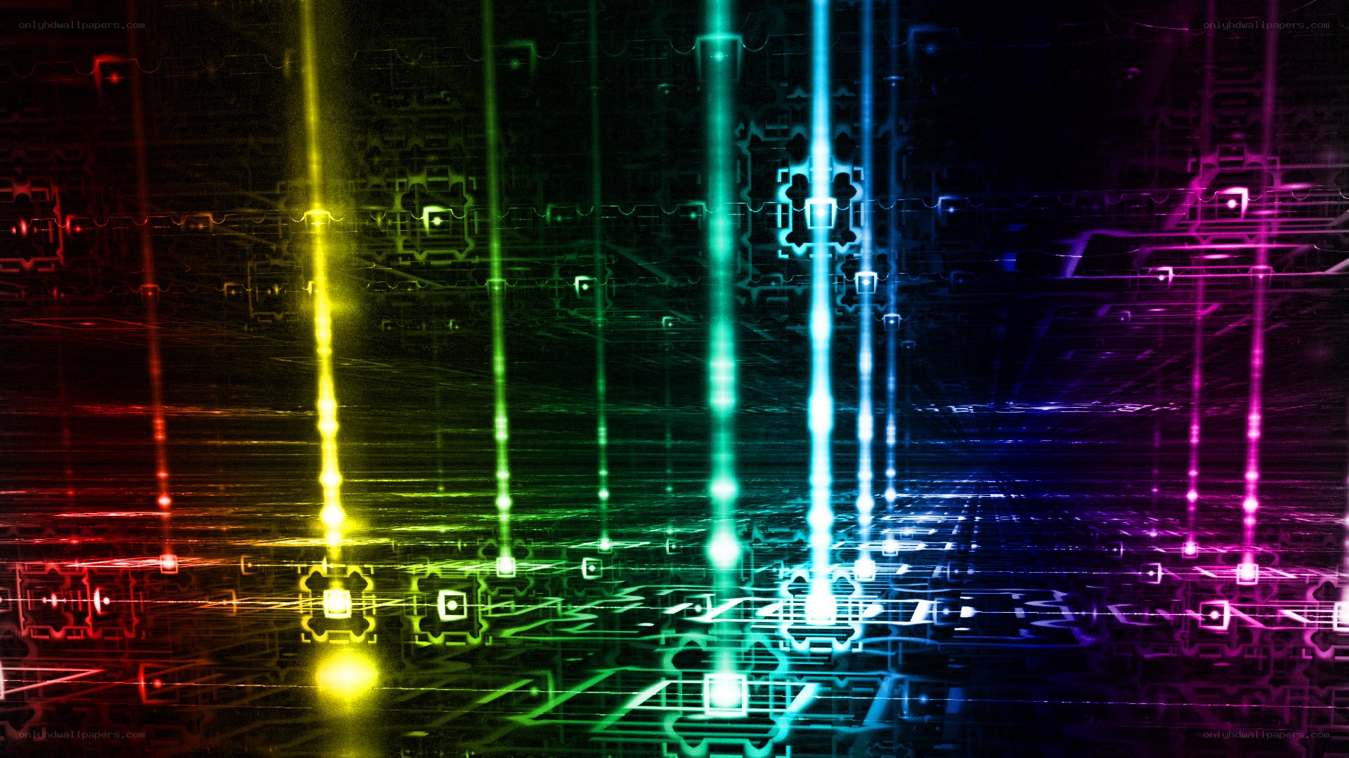 colorful digital circuit background