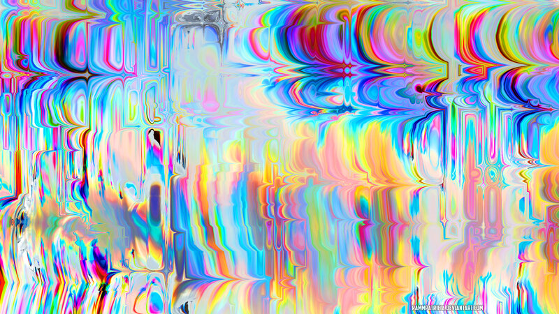 Colorful Digital Distortion — Blue