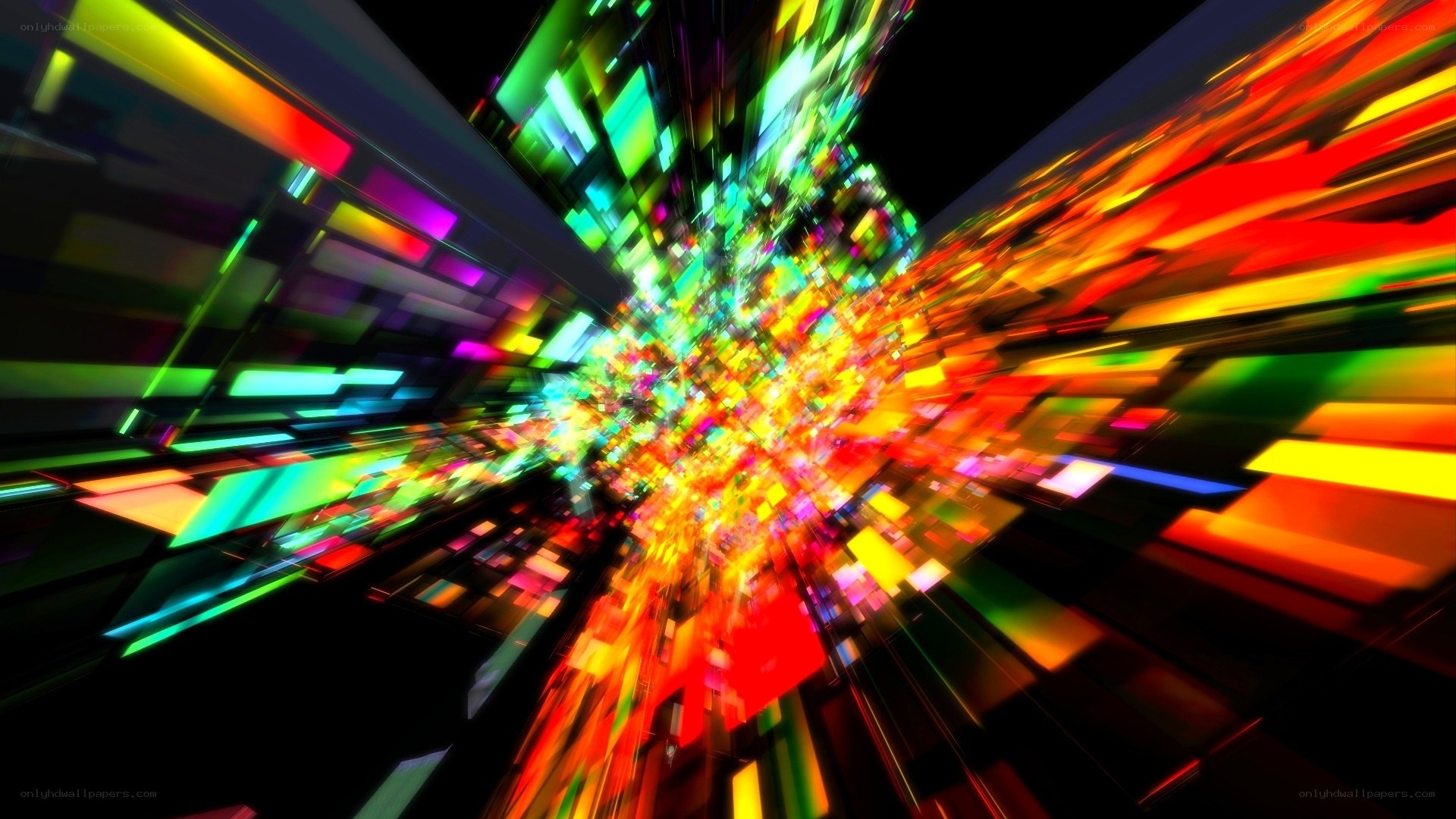 Colorful digital explosion