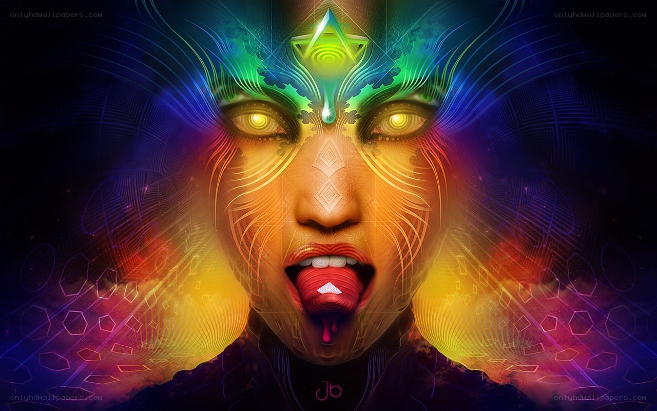 Colorful digital face art