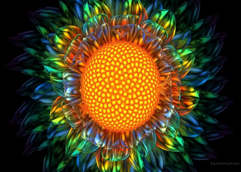 Colorful Digital Flower