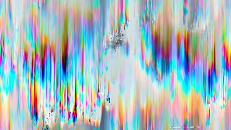 Colorful Digital Glitch Art — Blue