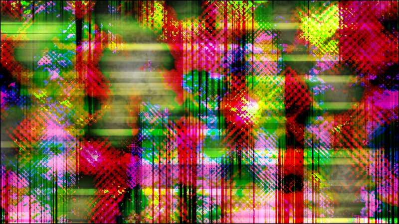 Colorful Digital Glitch Art — Red, Chaotic