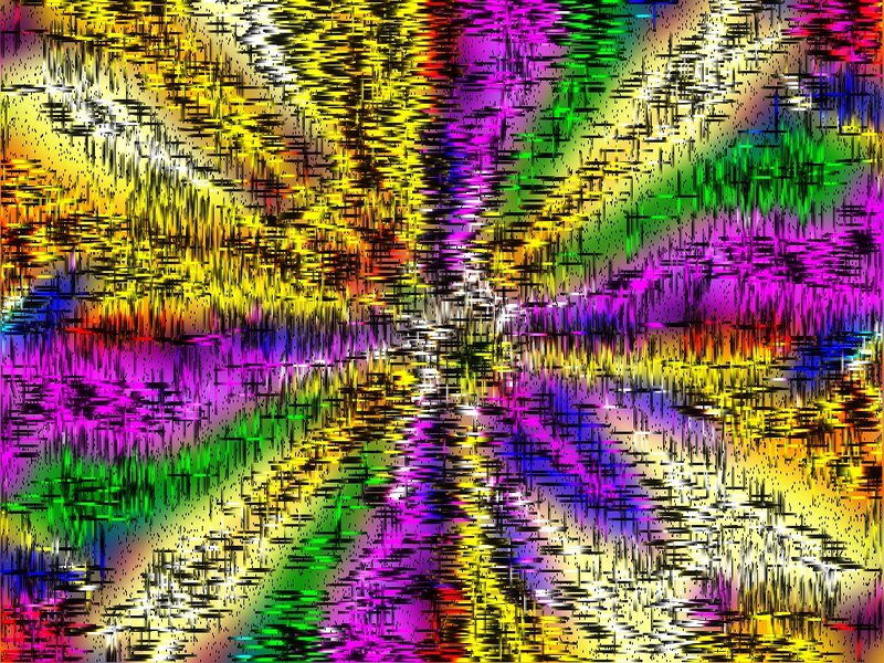 Colorful Digital Glitch Art — Yellow