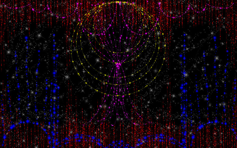 colorful digital particle animation