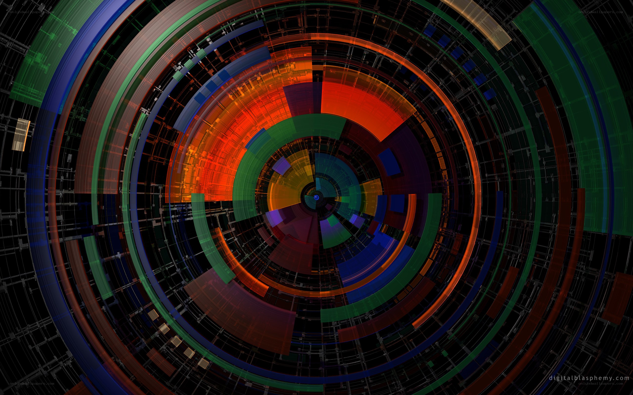 colorful digital spiral pattern