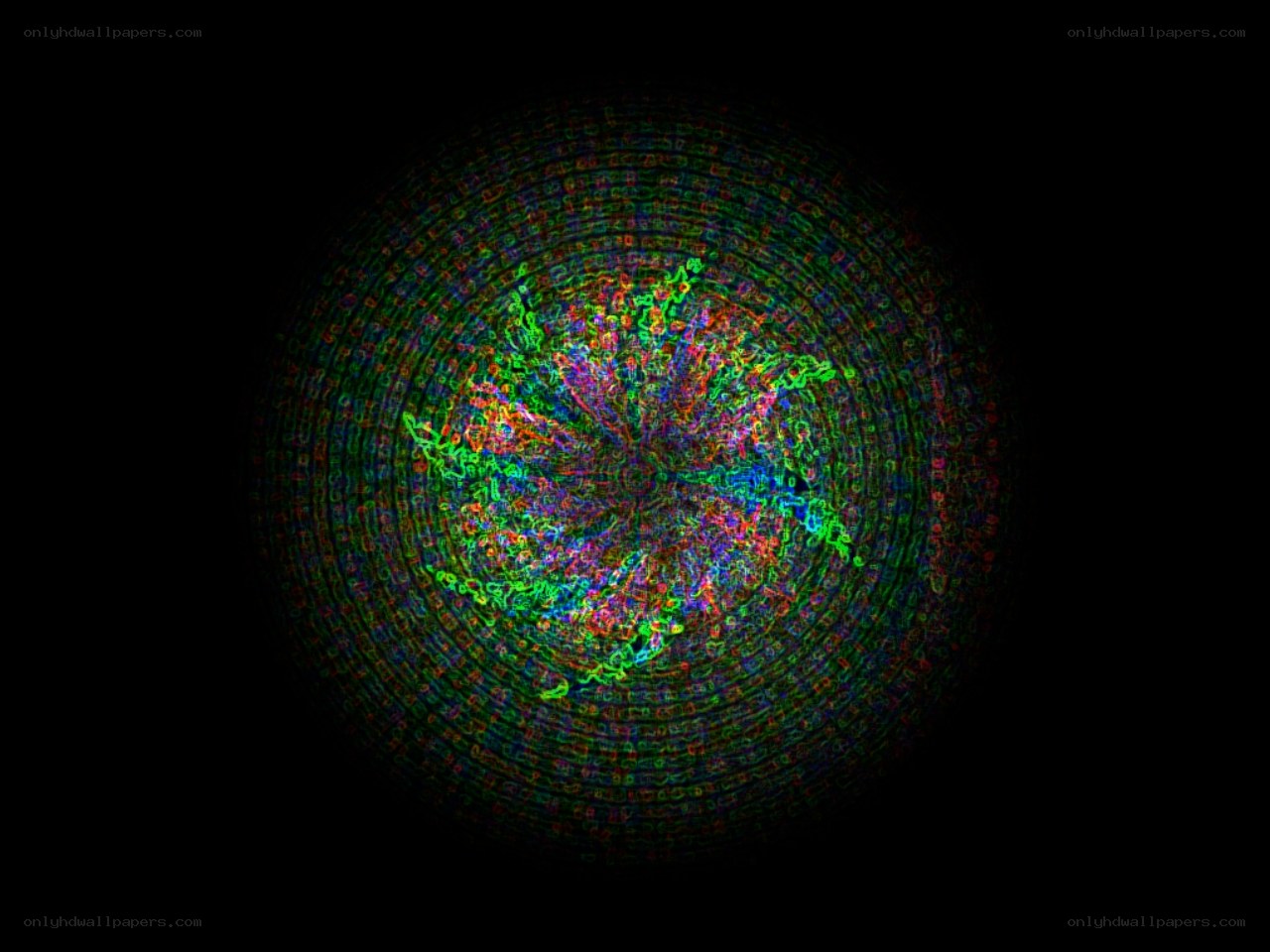 colorful digital spiral pattern